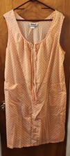 Anthony Richards Peach White Polka Dot sleeveless Housedress Nightgown 1X