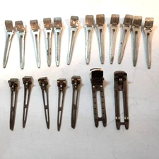Vintage Metal Hair Clips Duckbill Prong Tip Top Gayla Jiffy Lady Ellen Lot 20