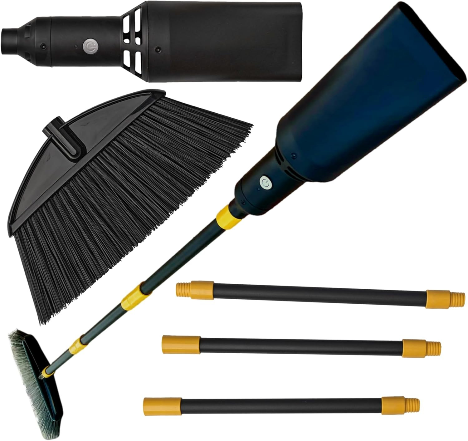 Cordless Outdoor Broom & Mini Leaf Blower for Patio, Deck, and RV