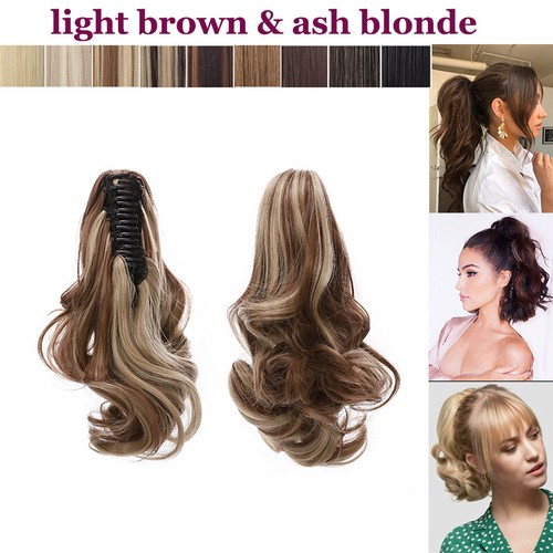 100% NATURAL Thick Claw Ponytail Wavy Hair Extensions Feels Real Fake Hair Piece - Picture 24 of 67