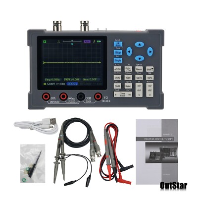 DSO3D12 3-in-1 120Mhz 250MSa/s 2CH Oscilloscope Multimeter Signal Generator