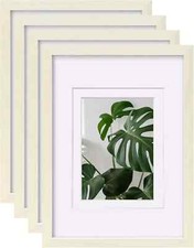 A4 Picture Frames Set of 4, Made of Solid Wood Covered by Plexiglass 4x6 and 6x8