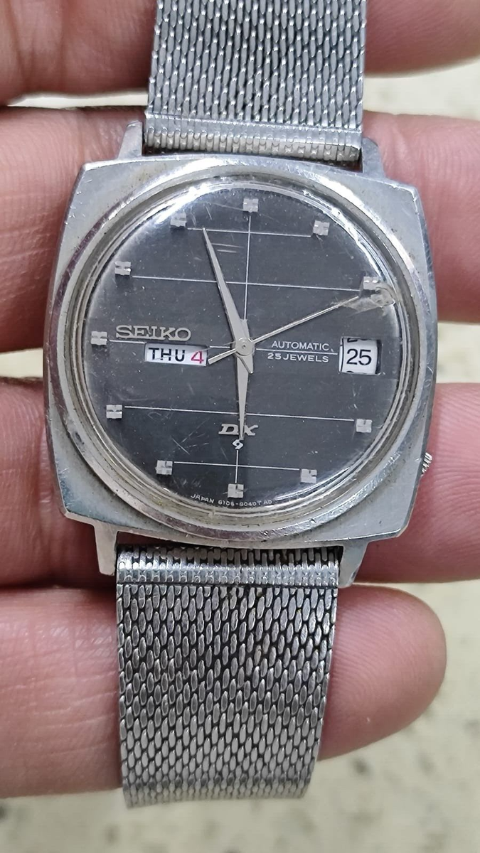 1968 Vintage mens Seiko Sea lion 6106-8030 gray dial M88 Working