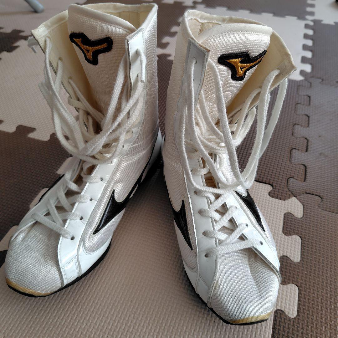 MIZUNO Boxing Shoes White Black Line Finisher MID 21GA2310
