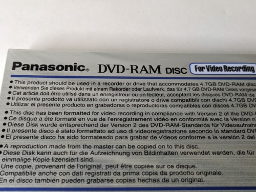Panasonic DVD-RAM LM-AD240E 9,4 GB 240 min disco cartuccia rimovibile tipo 4 - Foto 11 di 11
