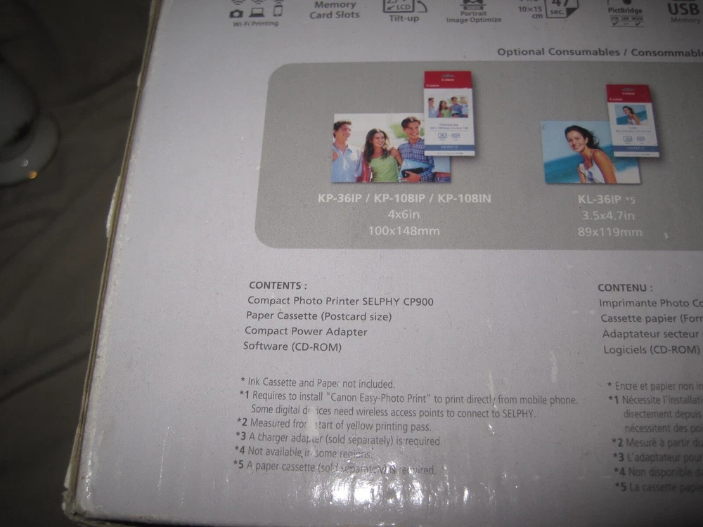 Canon SELPHY CP900 Photo Printer in Box - Bundle with 36 4x6 Print Cartridge
