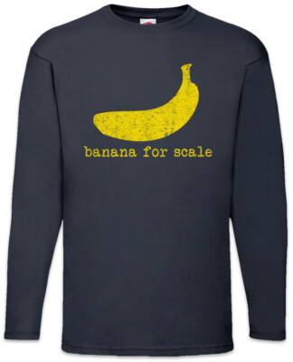 Banana For Scale Langarm T-Shirt Diagram Fun Geek Nerd Computer Scientist