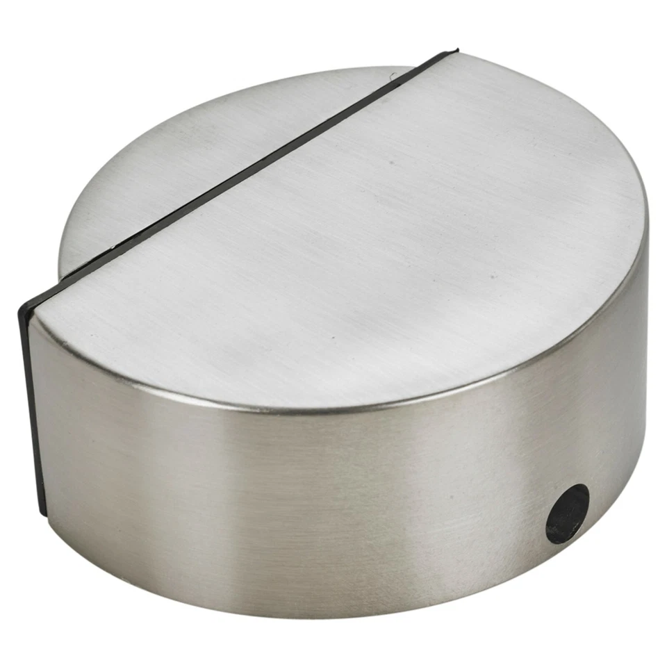 Brushed Stainless Steel Round Glass Wood Shelf Clip Brackets Clamp Wall Support - Image 4 of 4