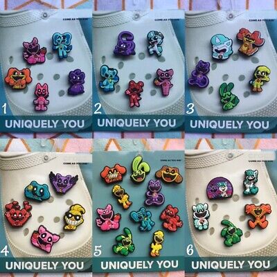 Crocs Handmade jibbitz 5pc Smiling Critters Bobby Bubba Catnap shoe charms Set
