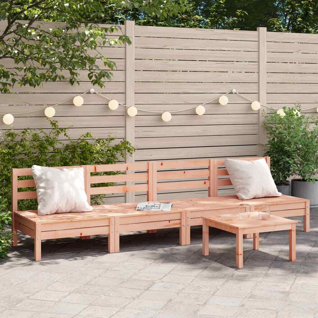 Garden Sofas Armless 4 pcs Solid Wood I3Y3