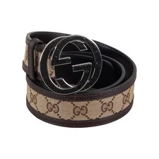 Gucci GG Supreme Canvas Belt Interlocking GG Buckle Size 85 34