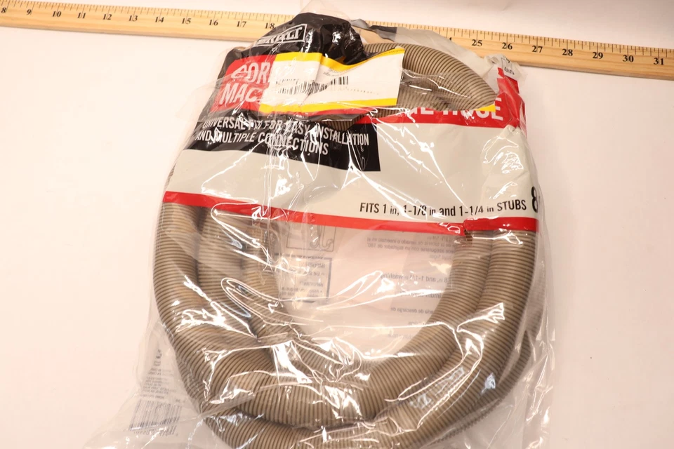 Mangueira de descarga para máquina de lavar corrugada Everbilt cinza 8' 98298 - Imagem 3 de 4