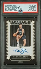 2024 ORIGINS #CALSIL TRISTAN DA SILVA '24 CALLIGRAPHY SIG PSA/DNA NM-MT 8 AUT 10