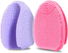 2 Pack Exfoliador Facial Silicona Cepillo Limpieza Piel Masaje Removedor Puntos