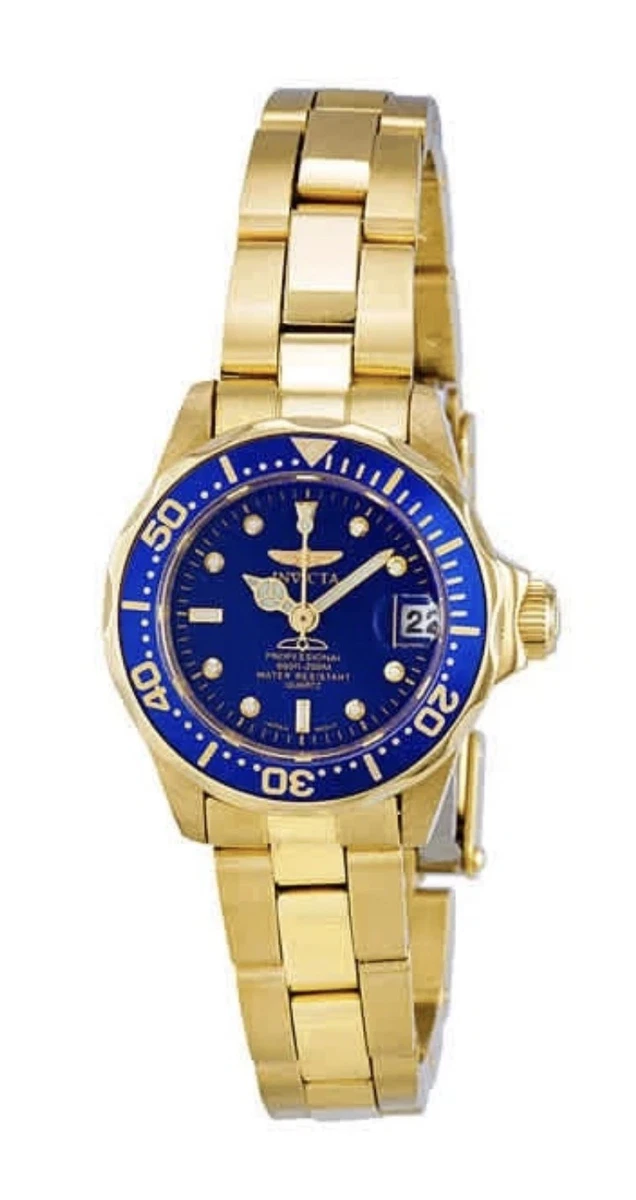 Invicta Pro Diver Gold Plated Band Women Wristwatches for  display picture 1