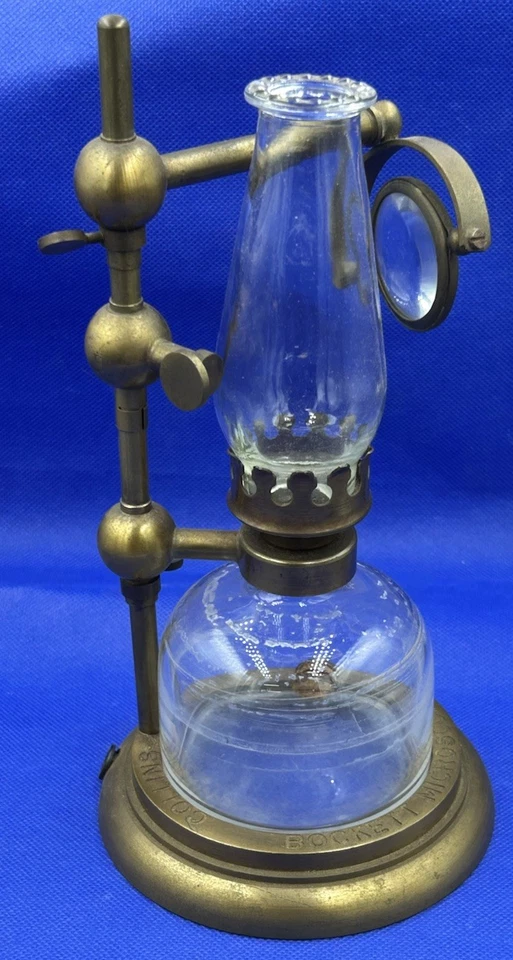Lámpara de microscopio antigua aceite/alcohol - Bockett/Collins - falta quemador Foto 4 de 4