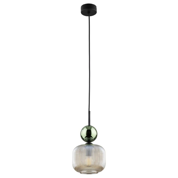 HäNgelampe Glas Esszimmer E14 Cognac GrüN B:15 Cm Pendelleuchte Wohnzimmer-image