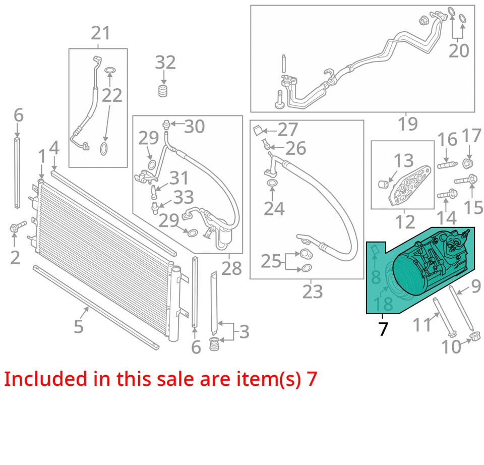 Ford Edge 2018 aire acondicionado aire acondicionado compresor de aire acondicionado OEM 89 k millas - LKQ397624045 Foto 4 de 4