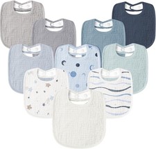Muslin Baby Drool Bibs Soft Square Adjustable Bandana Bibs for