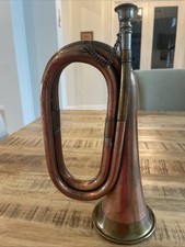 ARMY BRASS COPPER MILITARY BUGLE VINTAGE Read 