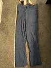 Sky Blue Civil War Reproduction Wool Trousers 34” Waist With Canvas Suspenders