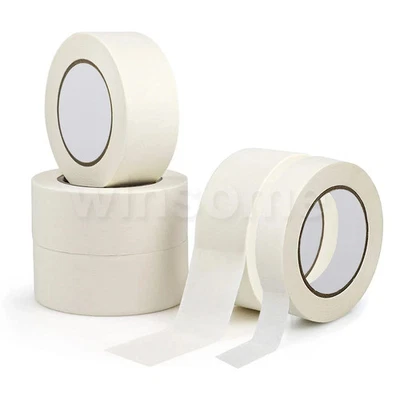 WINSOME Masking Tape Indoor Outdoor DIY Painting Decorating Easy Tear 18-48mm x 50m