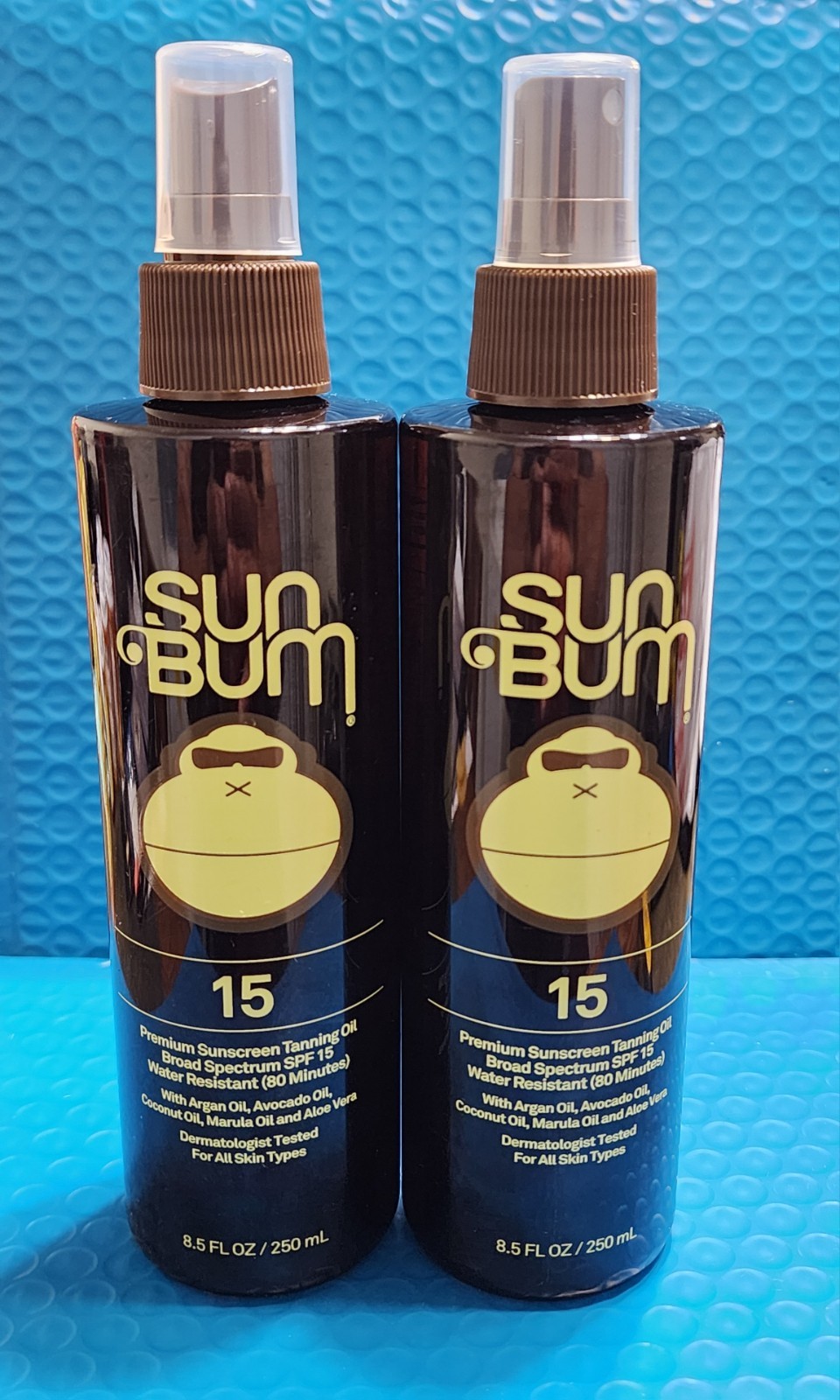 Sun Bum SPF 15 Premium Sunscreen Tanning Oil 8.5 Fl Oz Lot Of 2 Exp 1/28 & 2/28