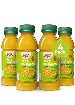 Pure Calamansi 100% Juice- 4 Pack, 10 Oz Each | 100% Pure Juice, Not from Concen