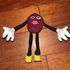 Vtg California Raisins 1988 Applause Bendable Plush Figure