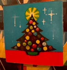 1950s Vari Vue Moving Motion Blinking Christmas Tree NOS MINT