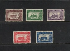 S6431   Thailand  1940   Chakri Palace   5v.   used