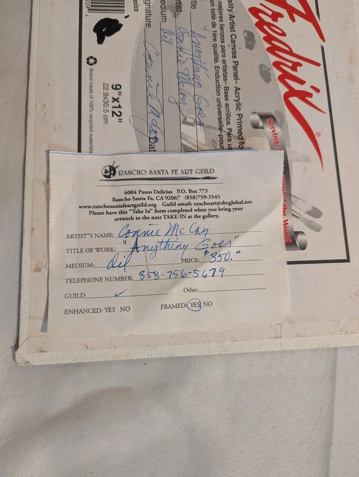 CONNIE MCCOY PAINTING CALIFORNIA IMPRESSIONIST PORTRAIT Woman LISTED ARTIST - Image 4 of 4