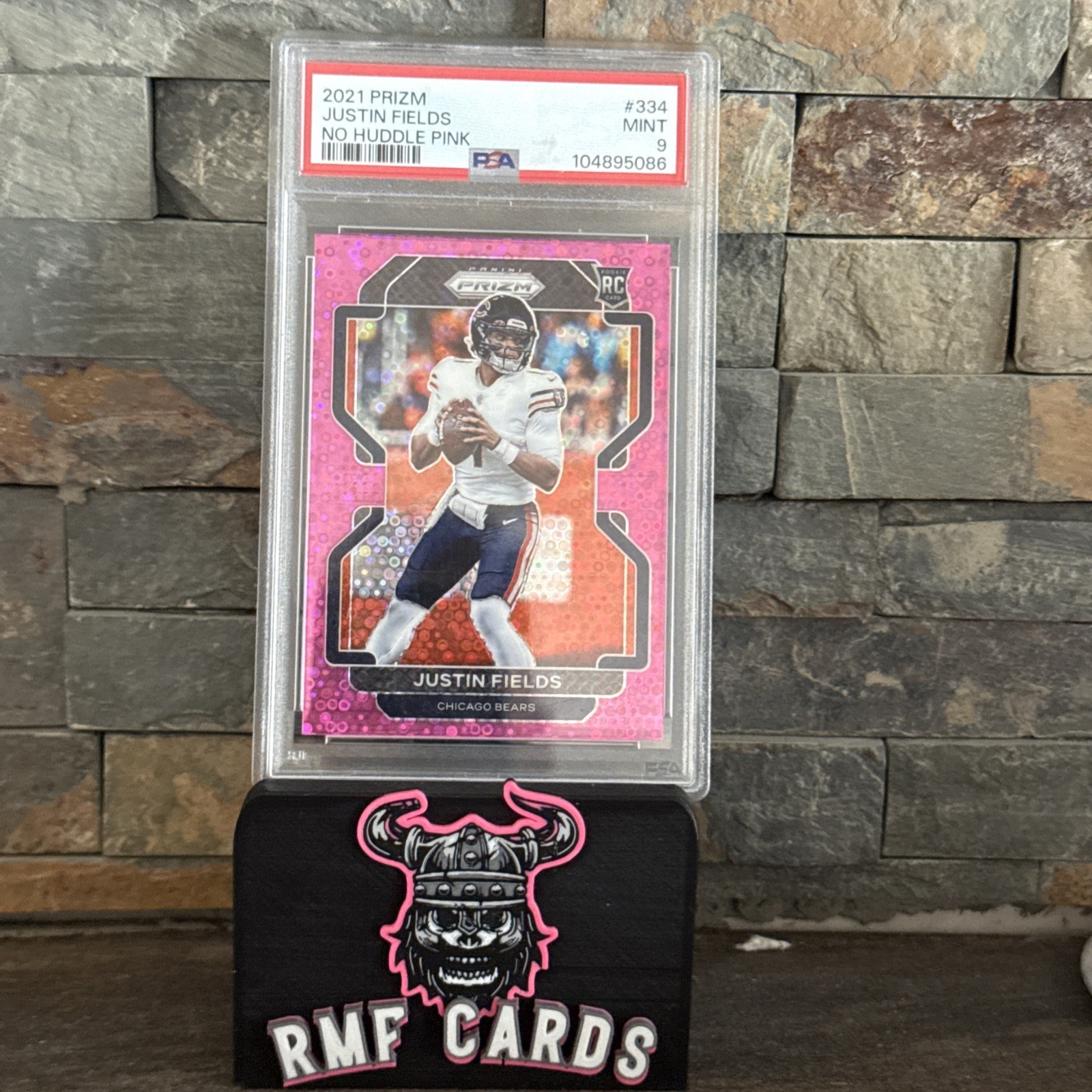 2021 PANINI PRIZM RC JUSTIN FIELDS NO HUDDLE PINK  /15 PSA 9