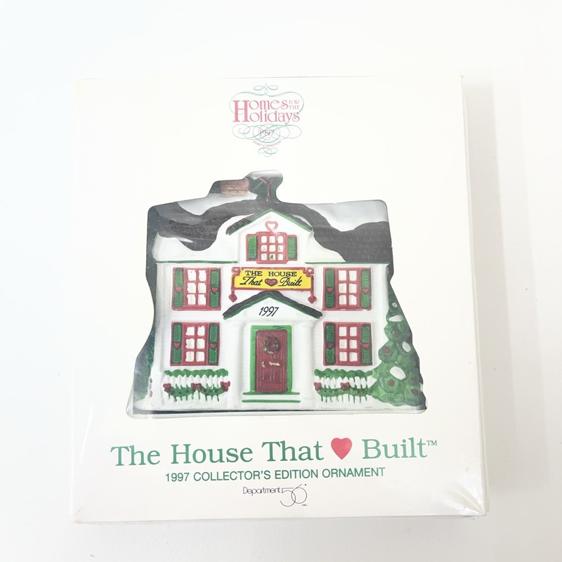 Department 56 Christmad Ornament Holiday Figurine House That Love Built 1997  t1