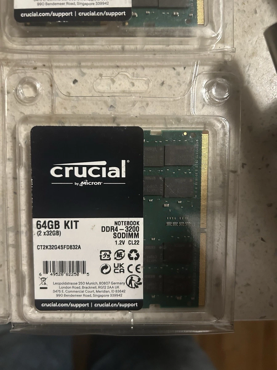 Crucial DDR4 SDRAM 64 GB Total Capacity Memory (RAM) for sale | eBay