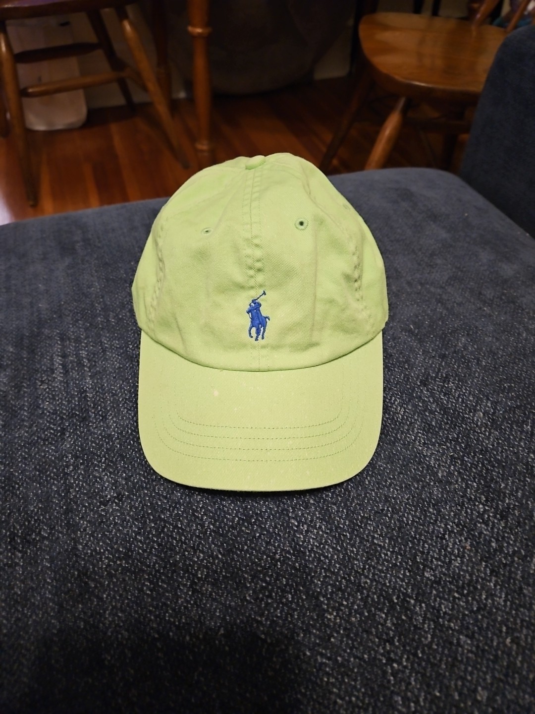 Polo Ralph Lauren cappello berretto uomo verde lime anni 90 cinturino pony schiena golf atletico