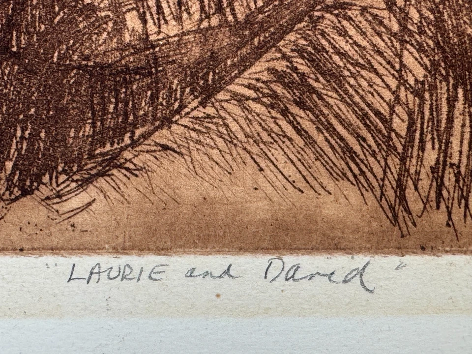 SHIRLEY GORELICK GRABADO LAURIE & DAVID RETRATO AFROAMERICANO ARTE NEGRO AFRO Foto 4 de 4