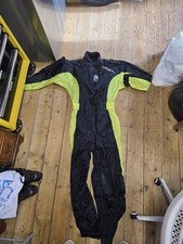 Richa Full Wet Weather Motorcycle Suit Black And Fluro Yellow Size XL