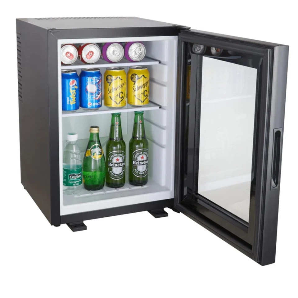 BUYBUY Mini frigo bar 40 Litri Porta in Vetro Senza Compressore Silenzioso per H - Immagine 2 di 4