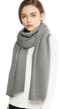 Winter Scarfs for Women Cold Weather Chunky Knit Scarf Warm Thick Grey Scarf ...