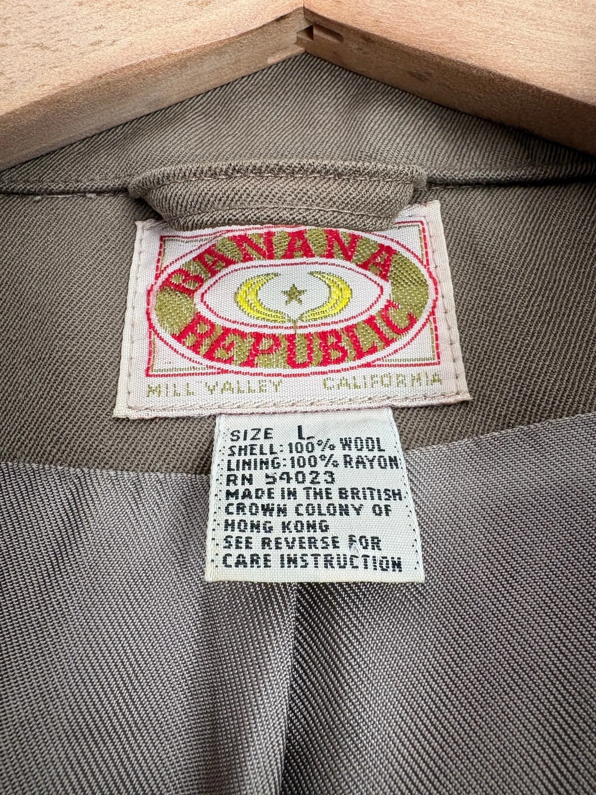 Vintage 80s Banana Republic Mill Valley Wool Field Jacket/Pampas style - Mens L image 4