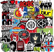 100 Pcs Rock Band Stickers Lot Punk Music Heavy Metal Bands Sticker Decal