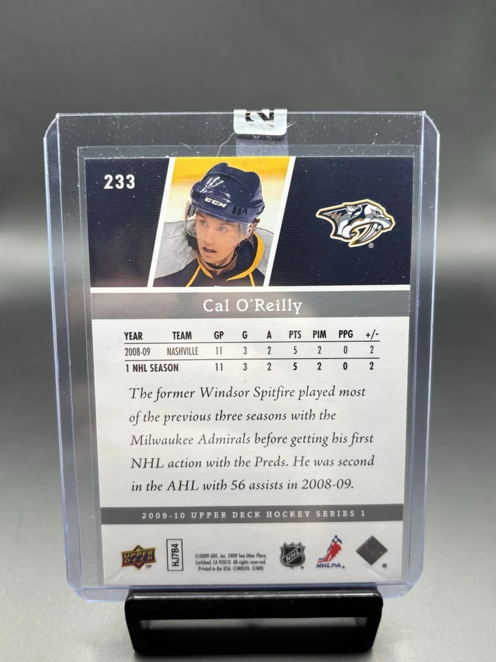 Cal O'Reilly Upper Deck Young Guns Rookie Card 2009-2010 #233 Nashville - Image 2 of 2