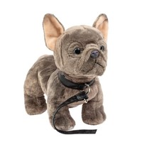 Kuscheltier Hund FranzöSische Bulldogge 23 Cm Stehend Grau PlüSchhund Stofftier
