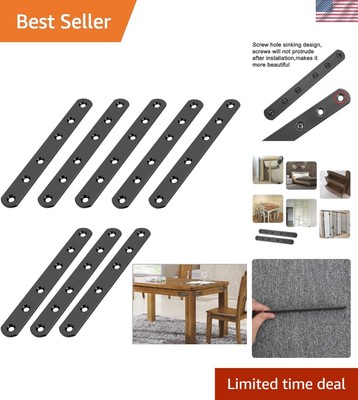 8 Pcs 6-Inch Heavy-Duty Stainless Steel Flat Plates for Durable Furniture Repair