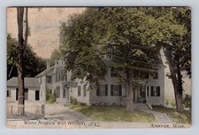 Andover MA-Massachusetts, Where America Was Written, Antique Vintage Postcard