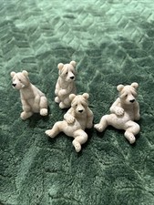 Vintage Quarry Critters Animals 4 Small 2” Bears