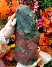 Bloodstone Crystal Free Form ~ Large 10 lb. 14 oz ~ 12" Tall ~ Natural Metaphys