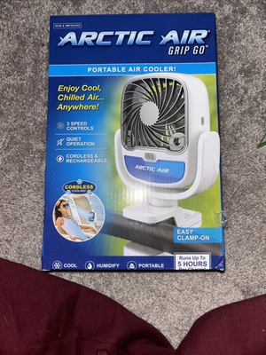 #ad Artic Air Grip Go Fan Portable Air Cooler New In Box. Gifts Outdoor $20.00