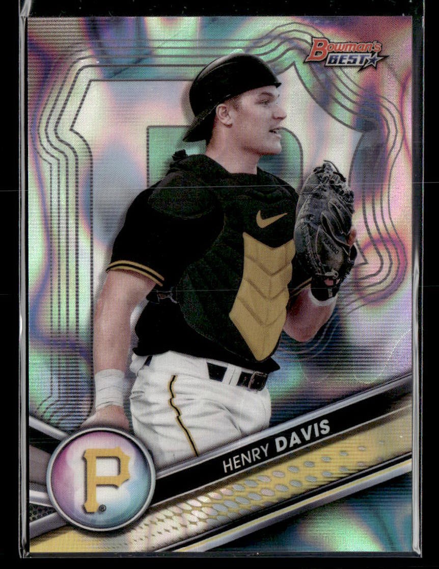 2022 Bowman's Best #TP-21 Henry Davis Top Prospects Aqua Lava Refractor #/199